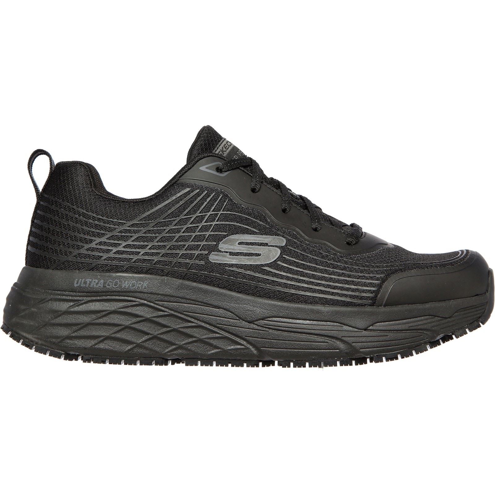 Skechers Workwear Skechers Work Relaxed Fit Textil Herren Schwarze Sicherheits Sneaker