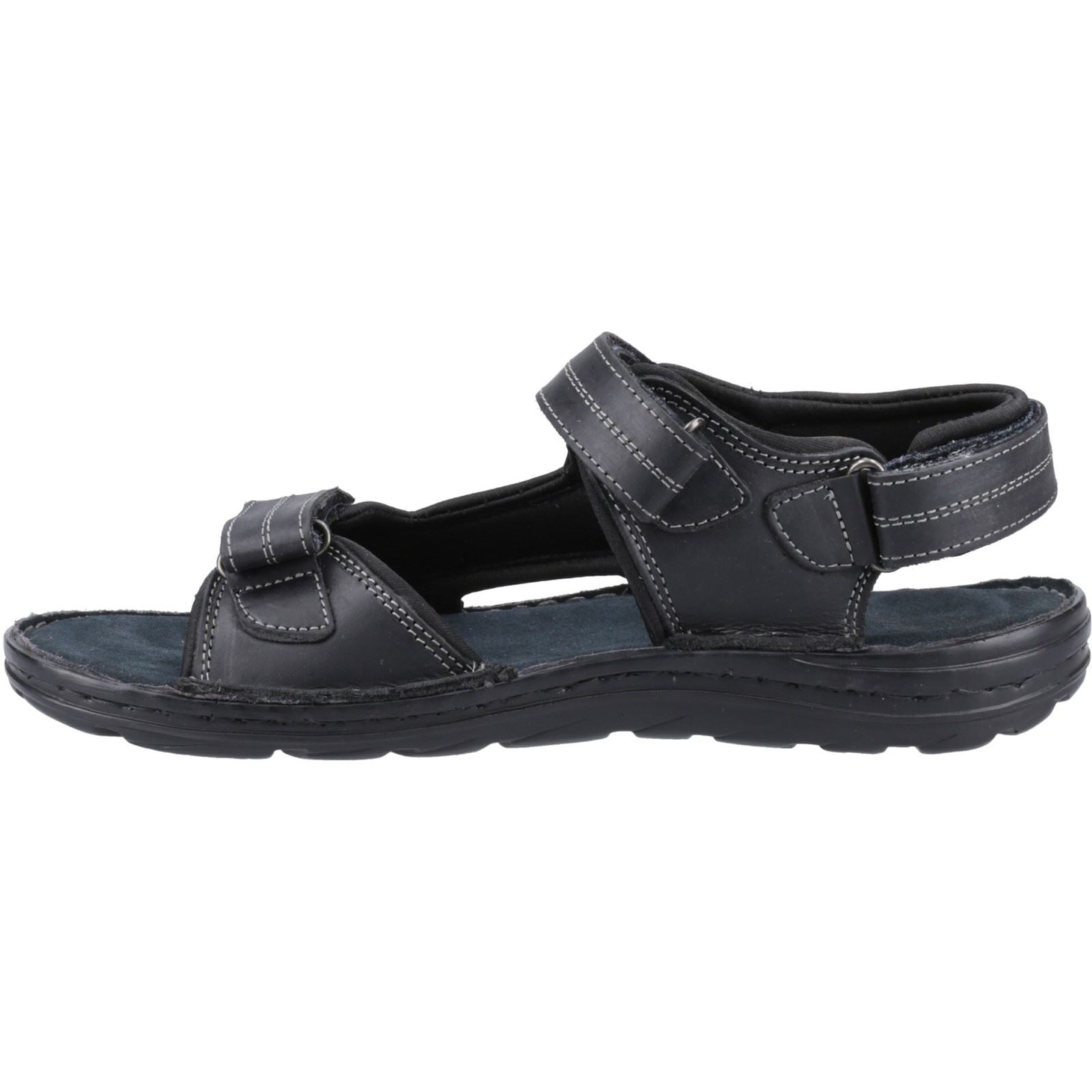 Hush Puppies Alistair Herren Sandalen Aus Schwarzem Leder