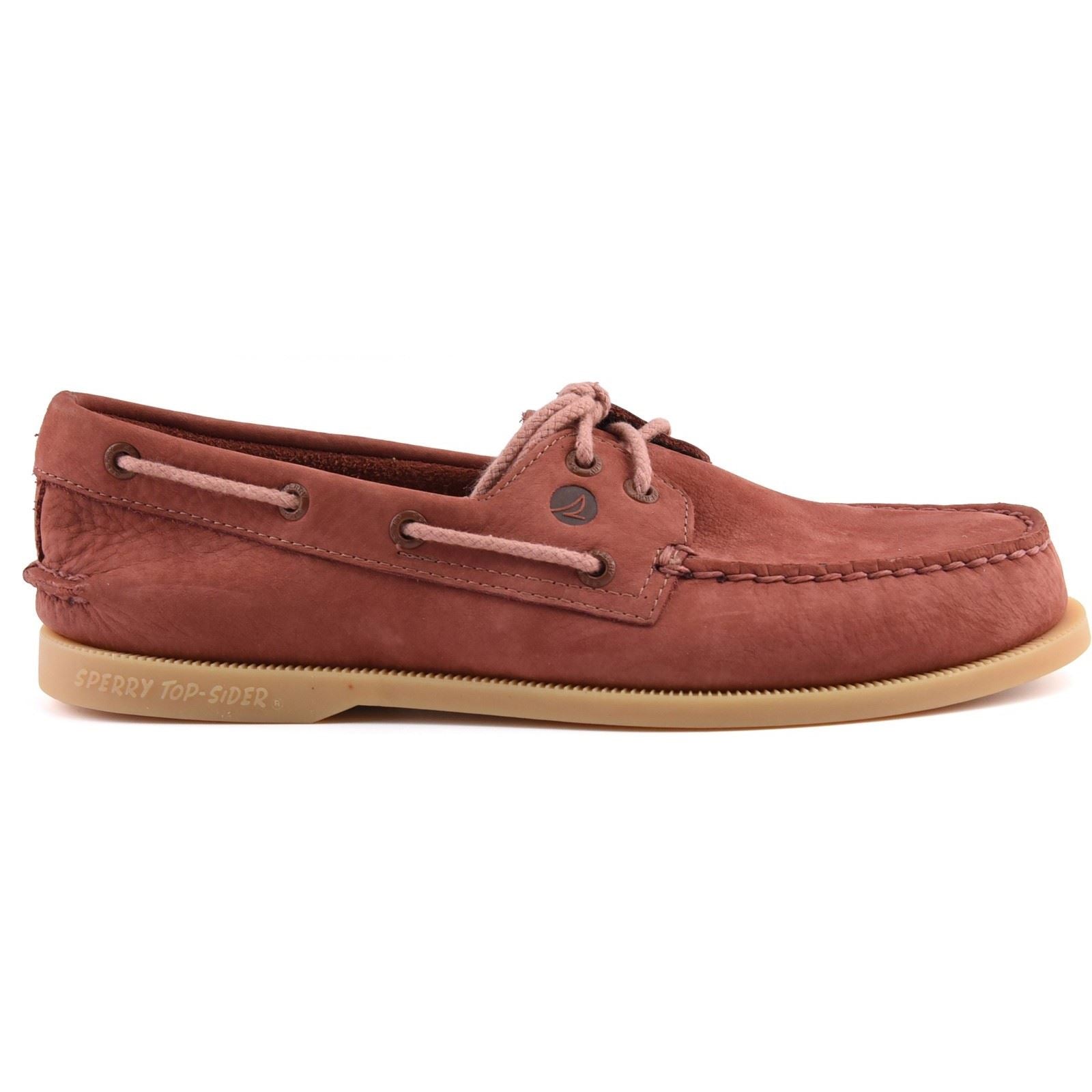 Sperry Authentic Original Herren Bootsschuhe Aus Rotem Leder
