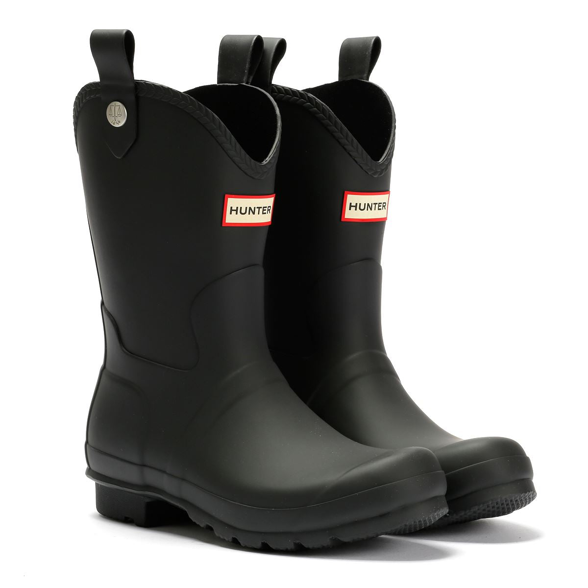 Hunter Original Cowboy Gummi Damen Schwarze Farbe Gummistiefel