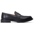 Base London Ivey Leder Herren Schwarze Mokassins
