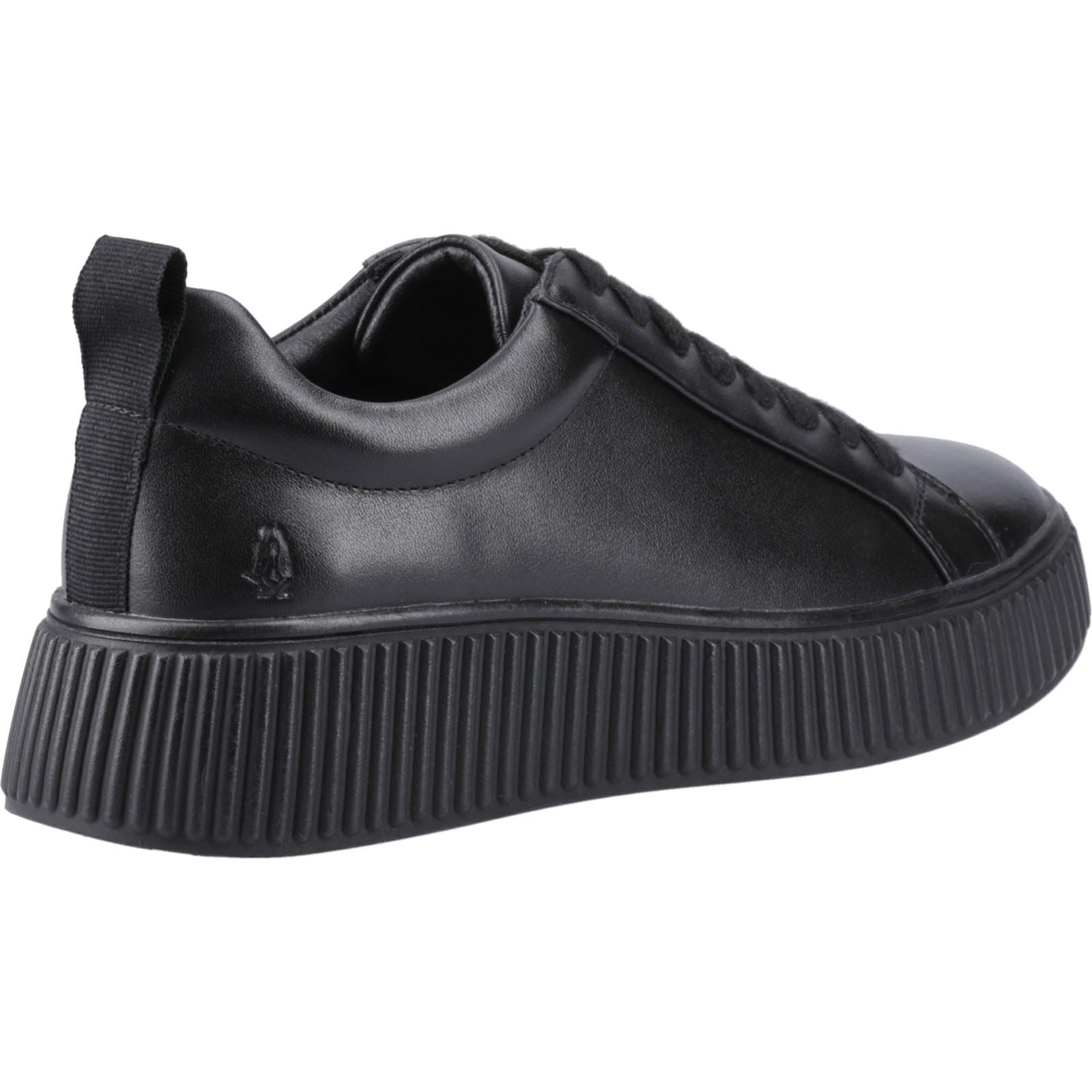 Hush Puppies Harlow Damen Sneaker aus schwarzem Leder