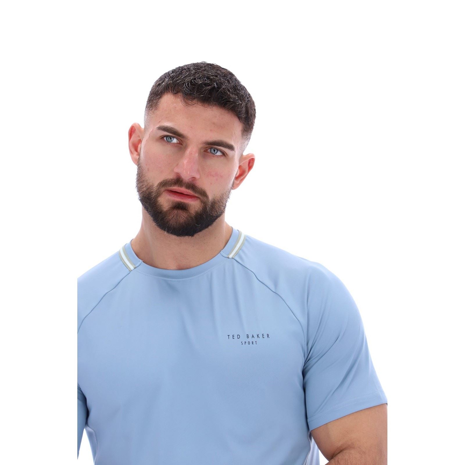 Ted Baker HARRISON TBMTA251 Polyester Herren Blaue Sport-T-Shirts