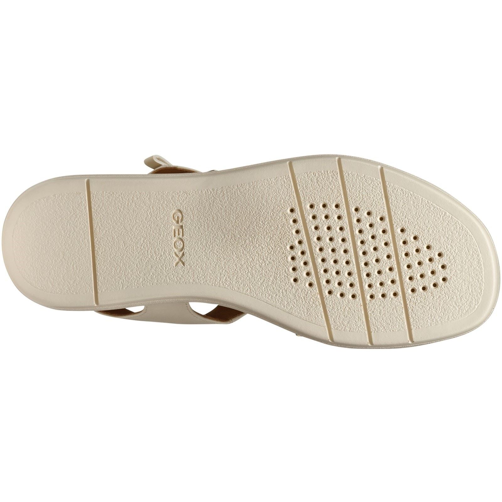 Geox D CAMALEI Synthetische Polyurethan Damen Papyrus Sandalen