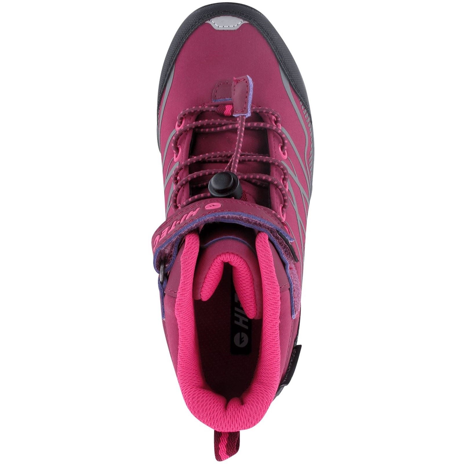 Hi-Tec Blackout Mid Polyester Soft Shell Mädchen Wanderstiefel In Dunkelrosa/Fuchsia