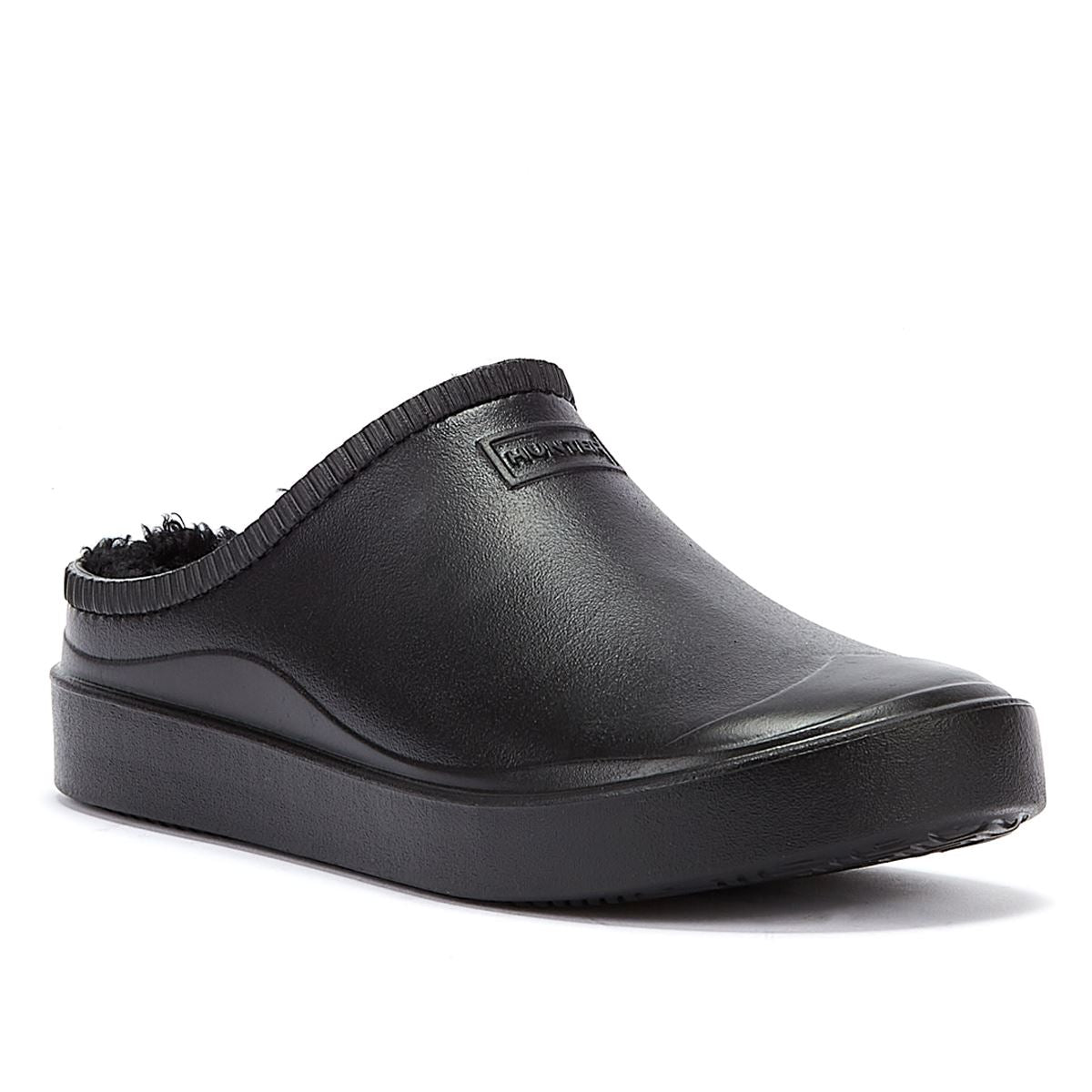 Hunter Bloom Gefütterte Schwarze Clogs