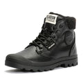 Palladium Pampa HI Snow Warm Leder Damen Schwarze Stiefel