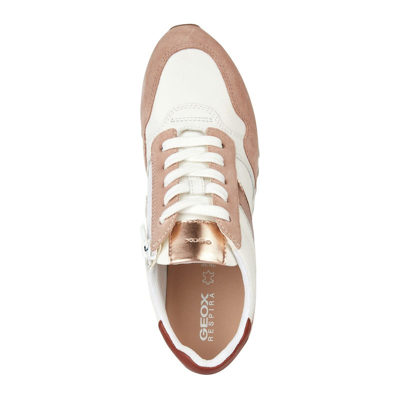 Geox D Tabelya Damen Sneaker In Nude/Weiß