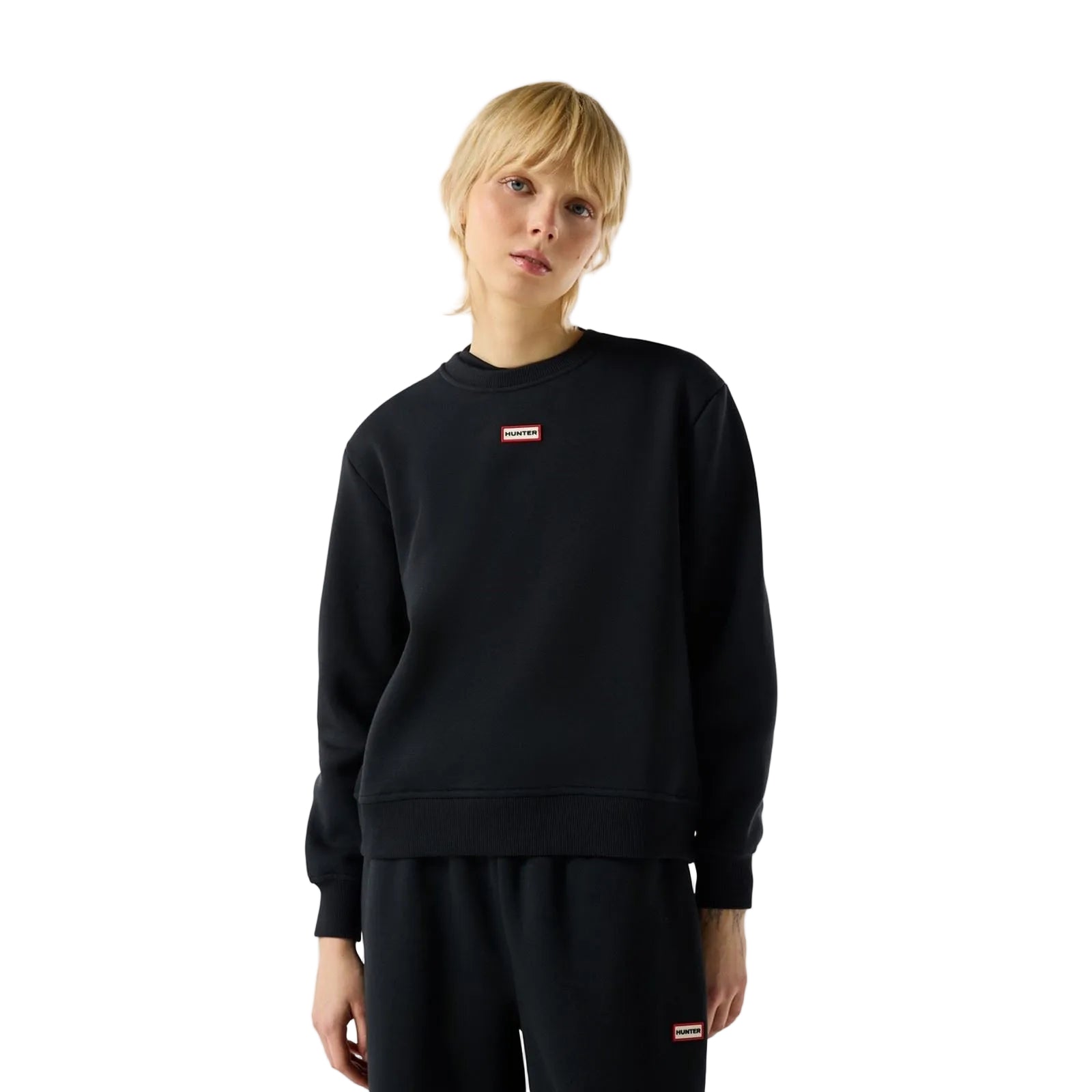 Hunter RL Essentials Crew Damen Schwarzes Sweatshirt
