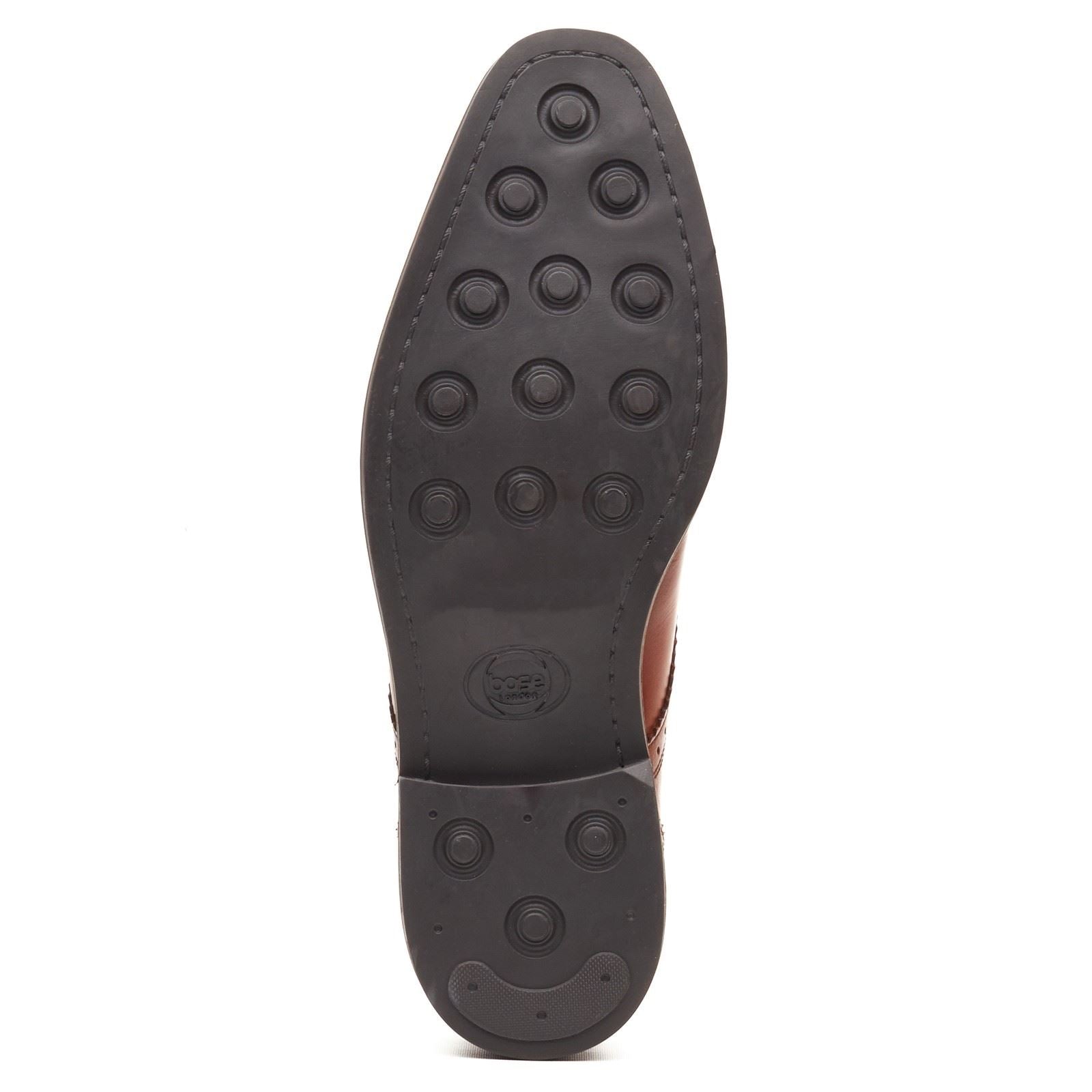 Base London Eton Lace Up Leder Herren Schuhe In Verbranntem Tan Mit Schnürung