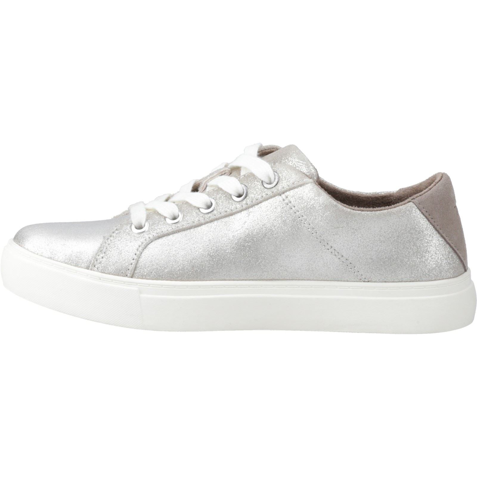 TOMS Kameron Leder Damen Silber Sneakers
