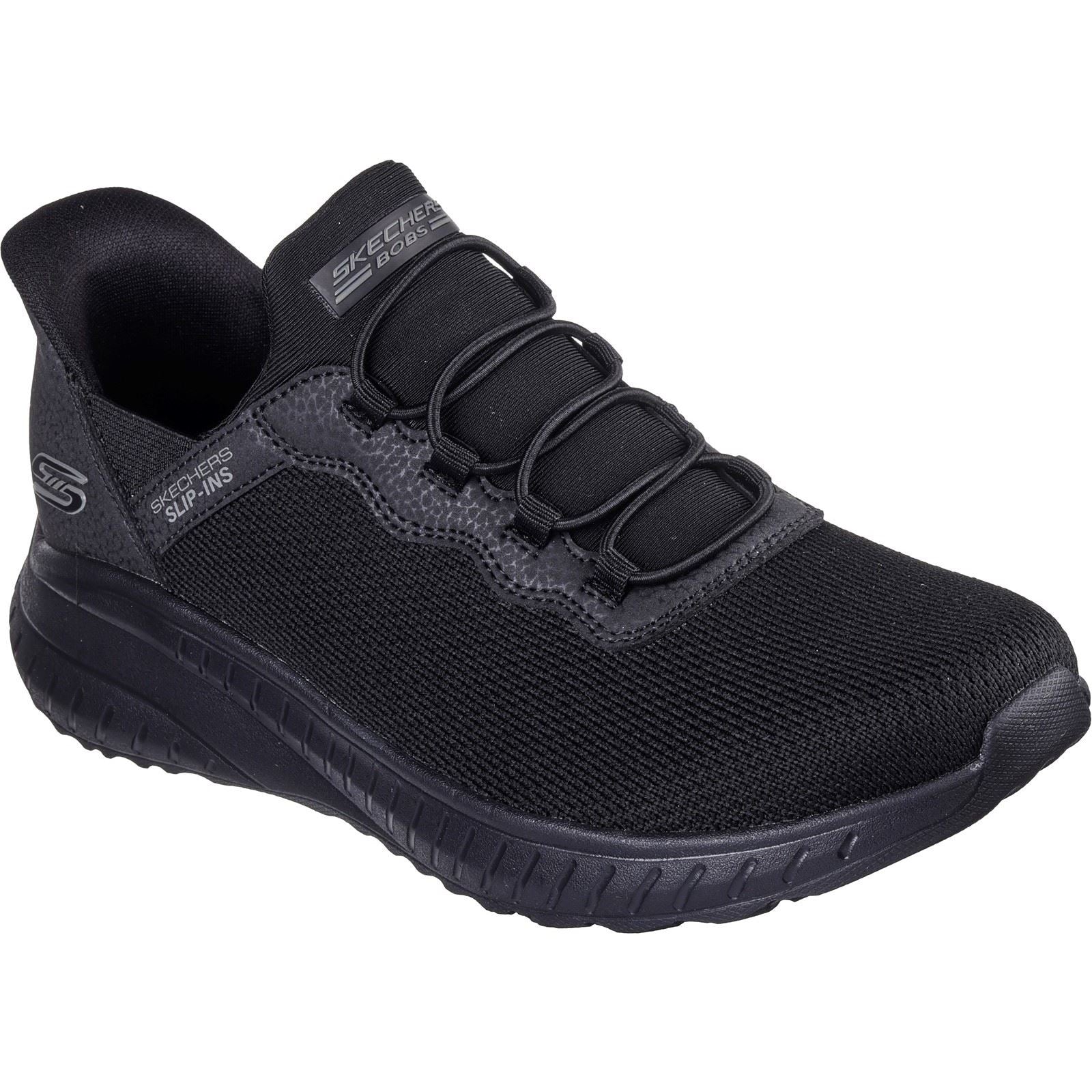 Skechers BOBS Sport Squad Chaos Textile Damen-Sneaker In Schwarz