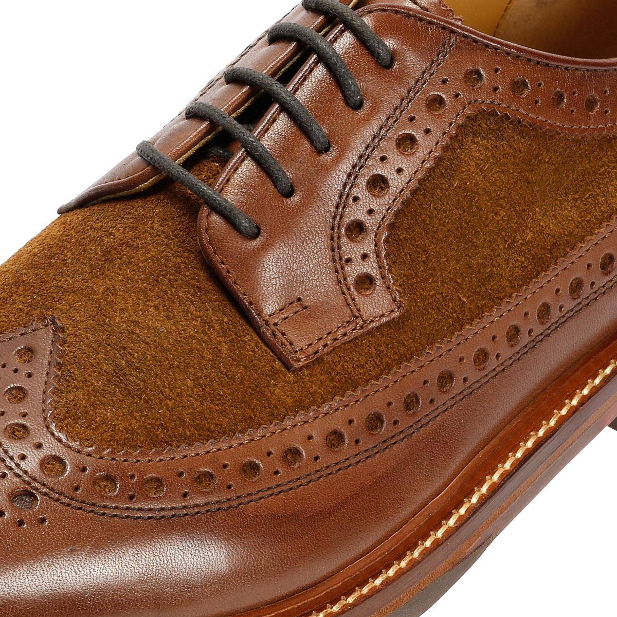 Chapman & Moore Longwing Brogue Herren Leder Braune Schnürschuhe