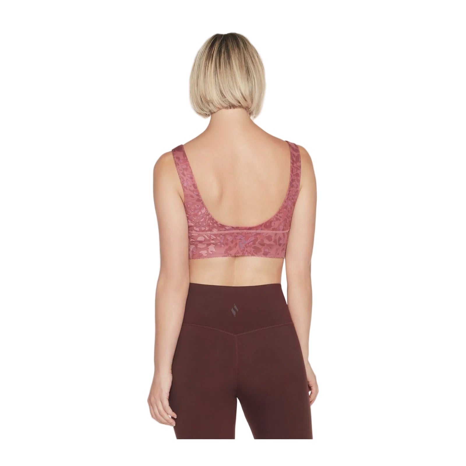 Skechers Performance Gosculpt Leopard Longline Bra Polyester Damen Pink Sport-Bh