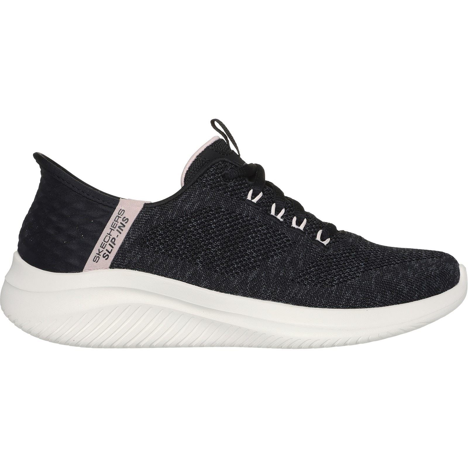 Skechers Ultra Flex 3.0 Easy Step Textile Damen Sneaker In Schwarz/Rosa