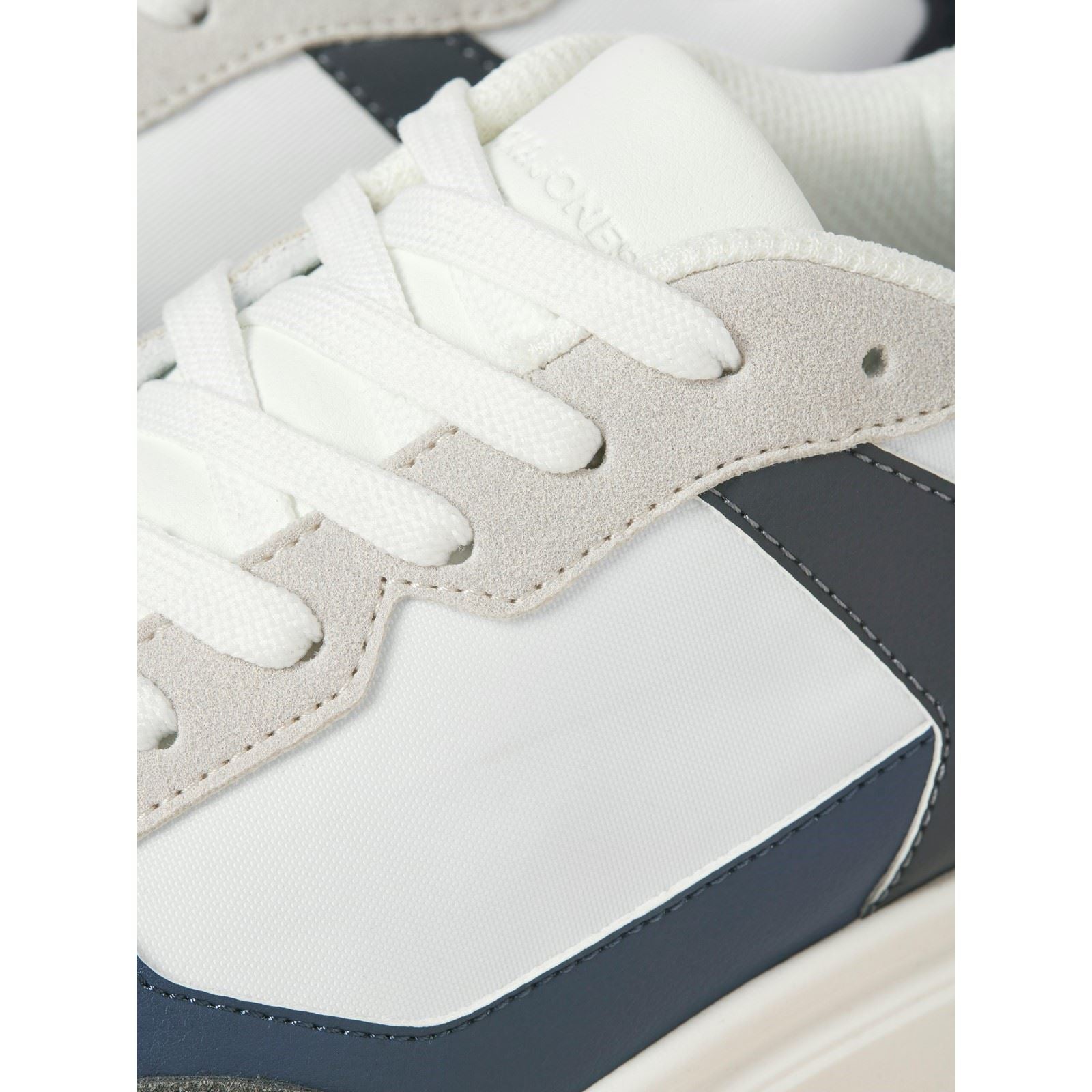 Jack & Jones Aspire Runner Polyurethan Herren Sneaker In Weiß/Castlerock/Navy Blau