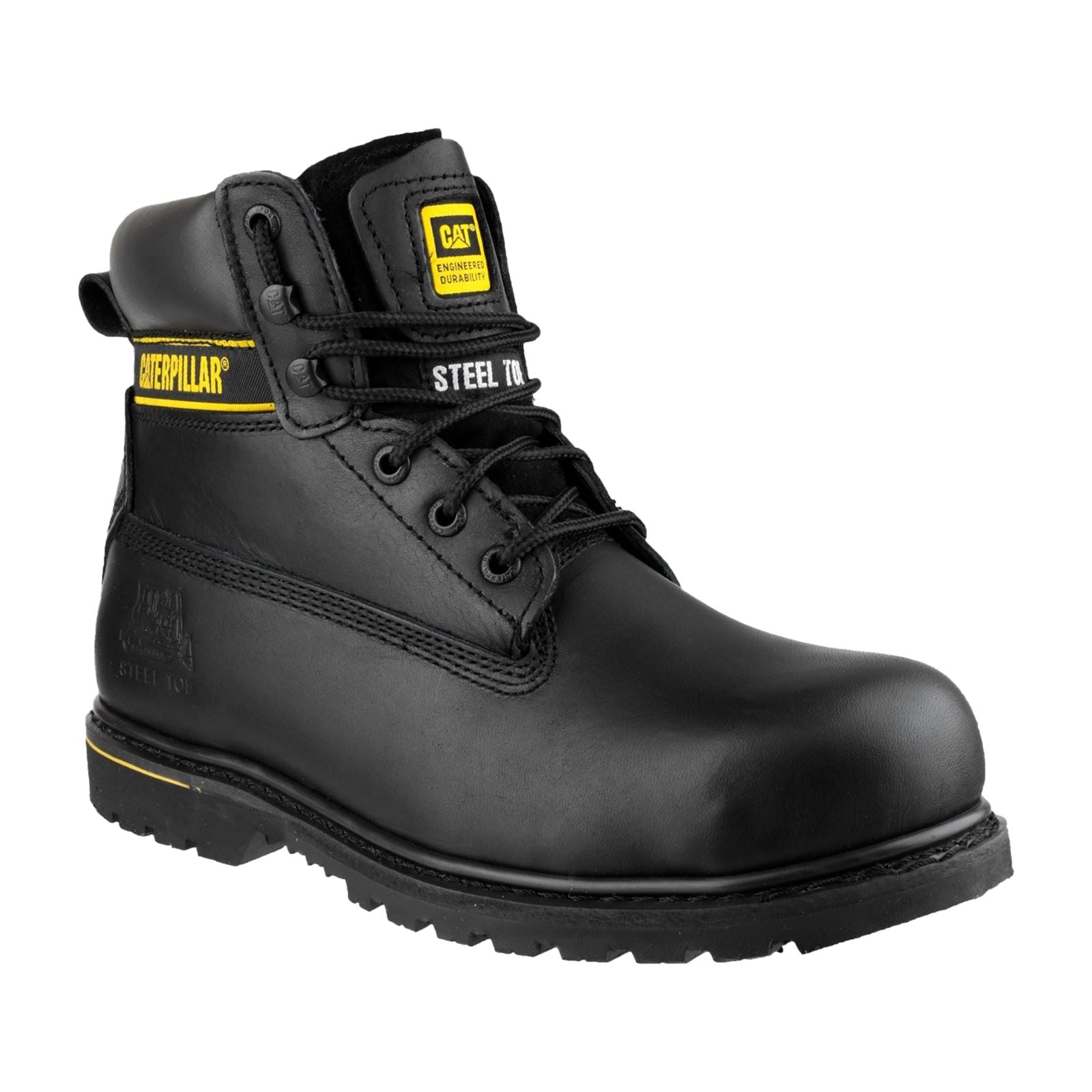 Caterpillar Holton Leder Schwarze Sicherheitsstiefel
