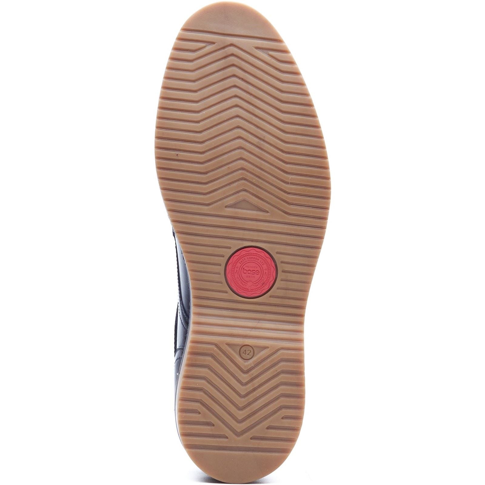 Base London Langdon Leder Herren Marine Bootschuhe