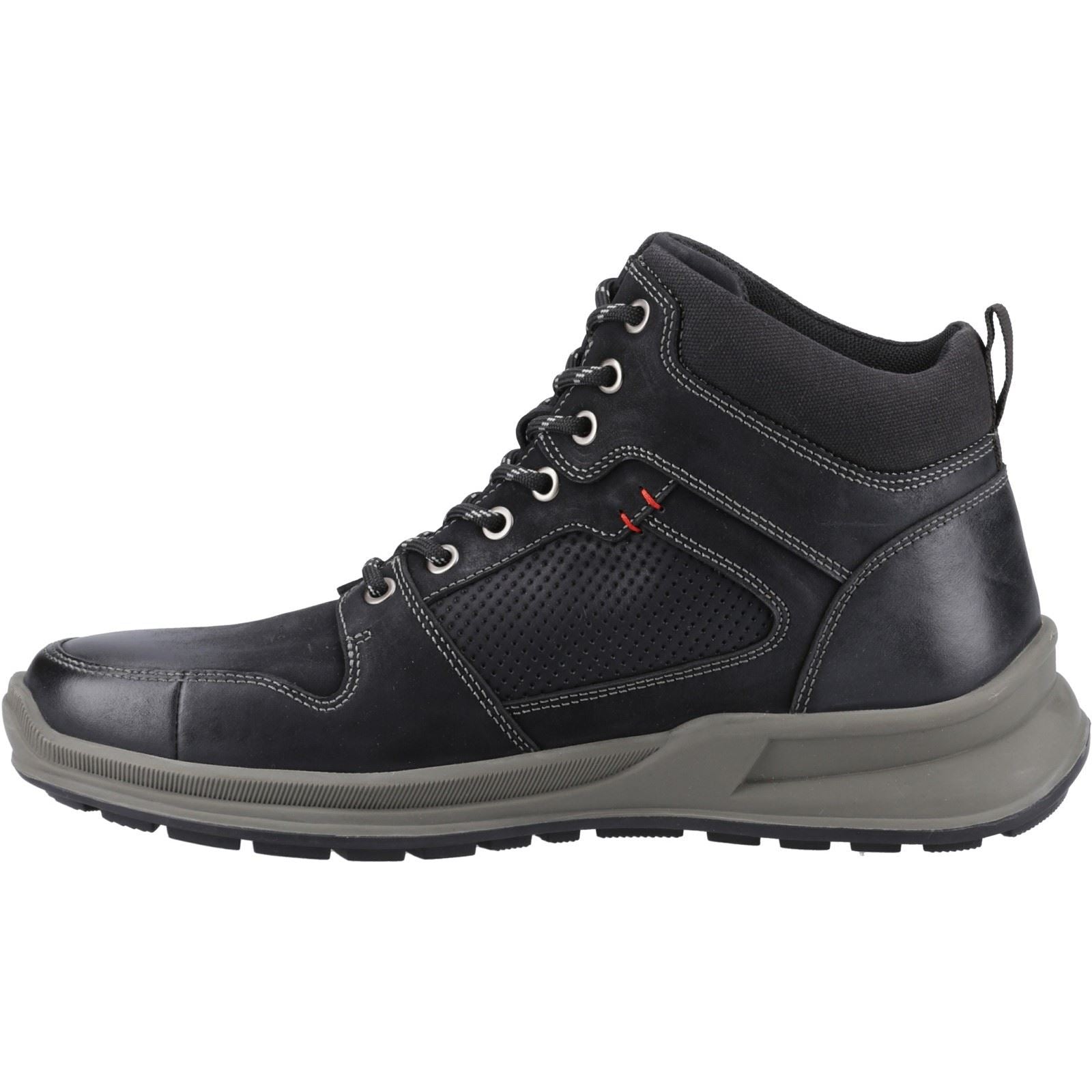 Hush Puppies Arnie Leder Herren Schwarze Stiefel