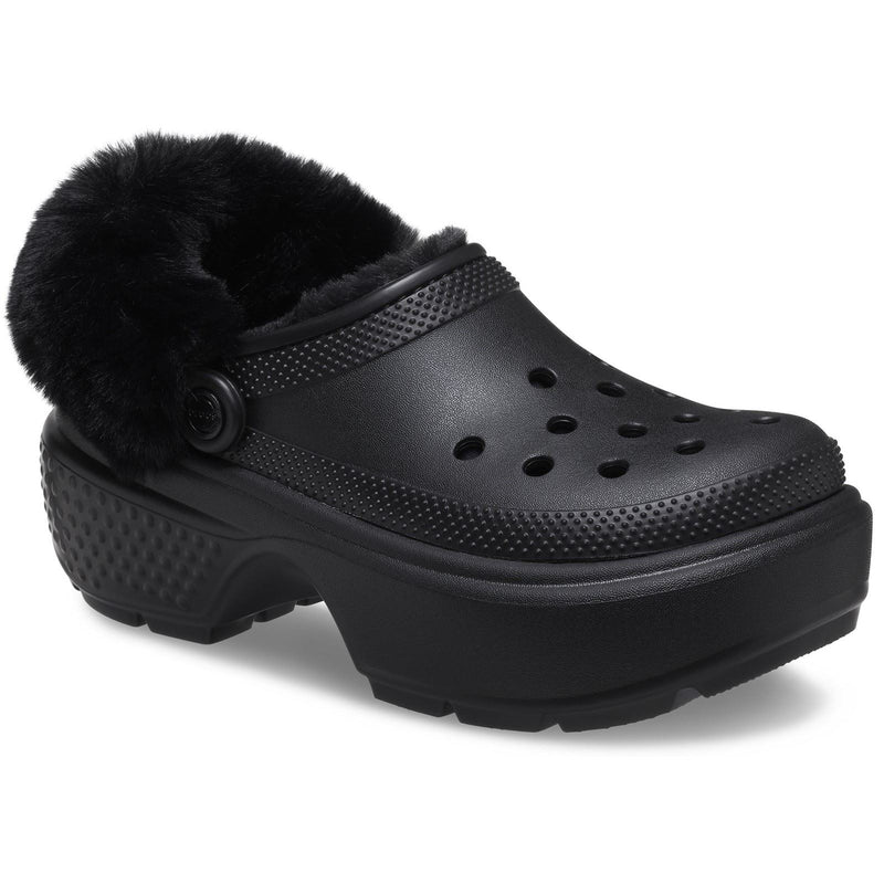 Crocs Stomp Lined Eva Damen Hausschuhe In Schwarz