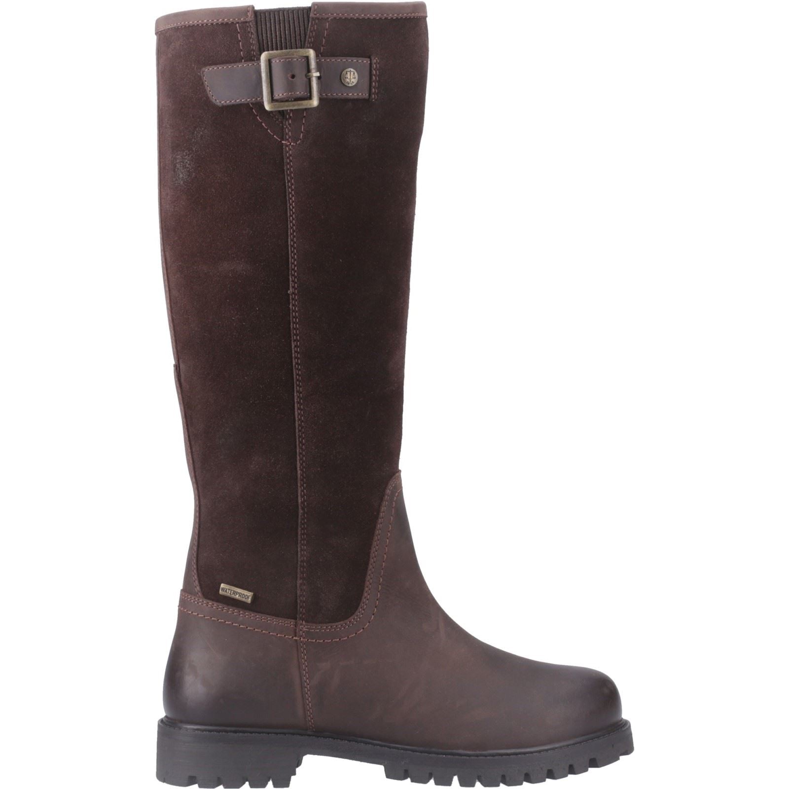 Hunter Canna Tall Leder Damen Braune Stiefel