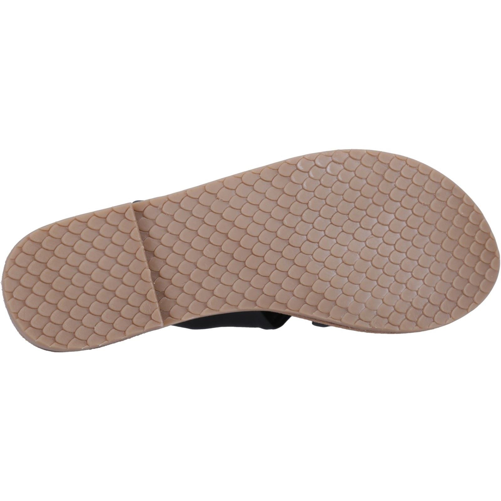 Hush Puppies Amy Wide Fit Damen Sandalen Aus Schwarzem Leder
