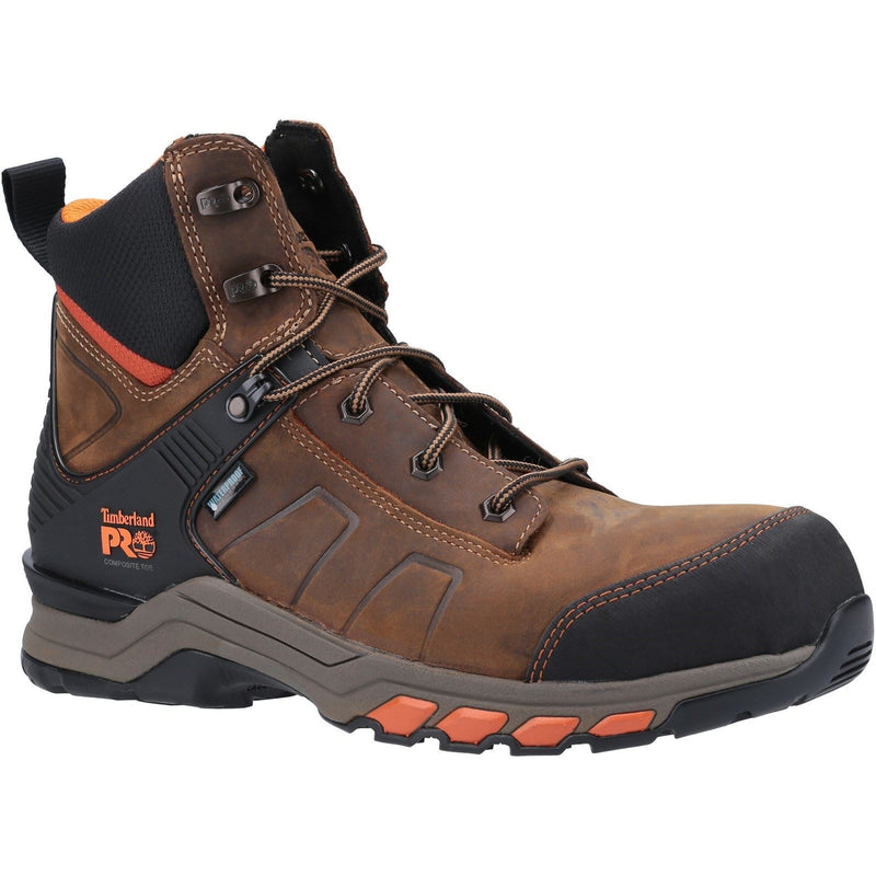 Timberland Pro Hypercharge Arbeitsleder Braun/Orange Sicherheitsschuhe