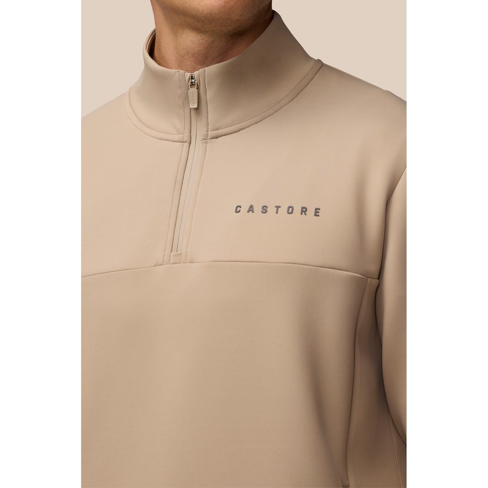 Castore Scuba 1/4 Zip Polyester Herren Brauner Sweatshirt