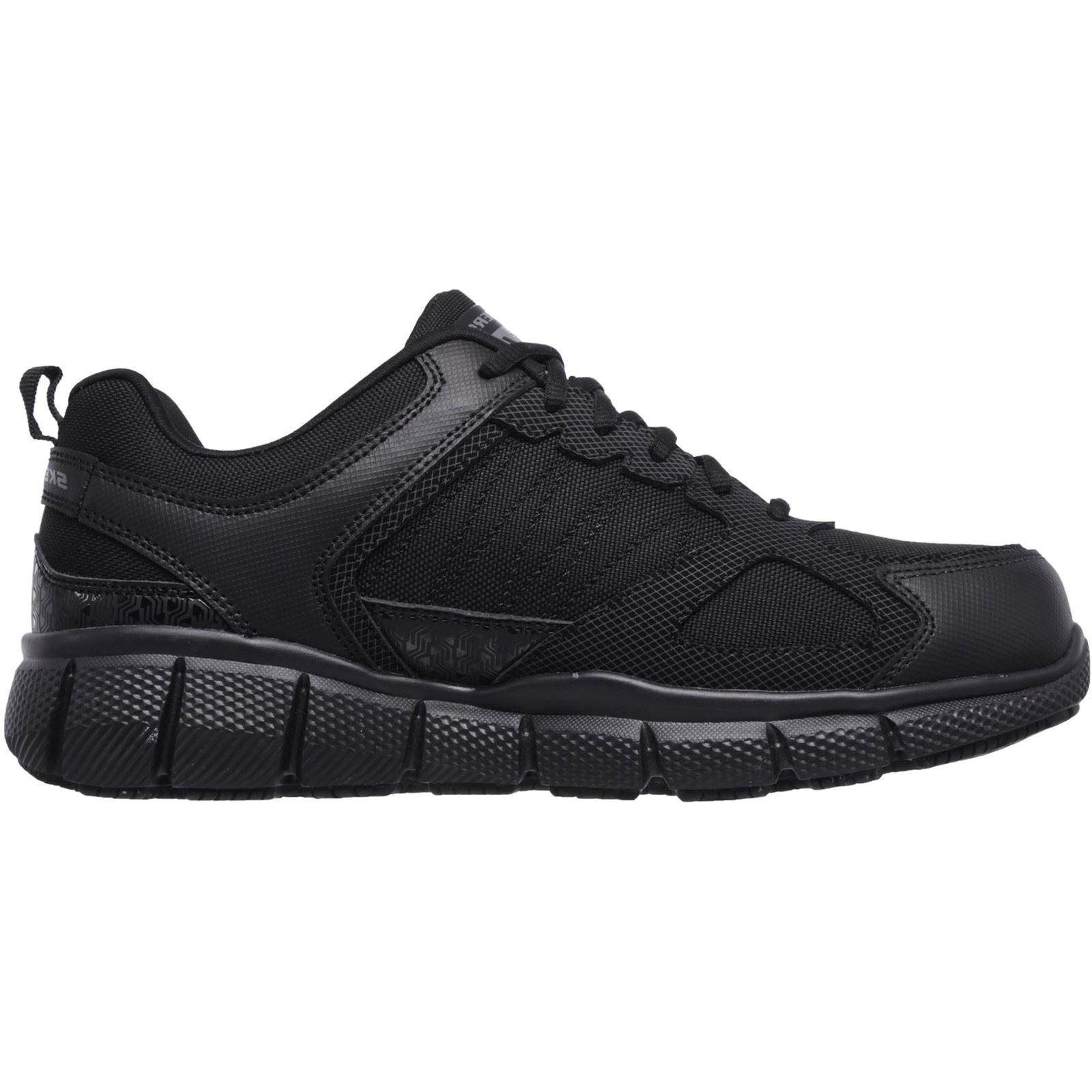 Skechers Workwear Telphin Sanphet Herren Sicherheitssneaker aus schwarzem Leder