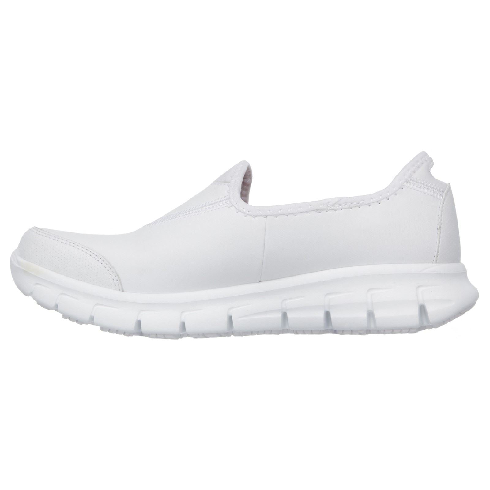 Skechers Workwear Sure Track Damen Sneaker Aus Weißem Leder