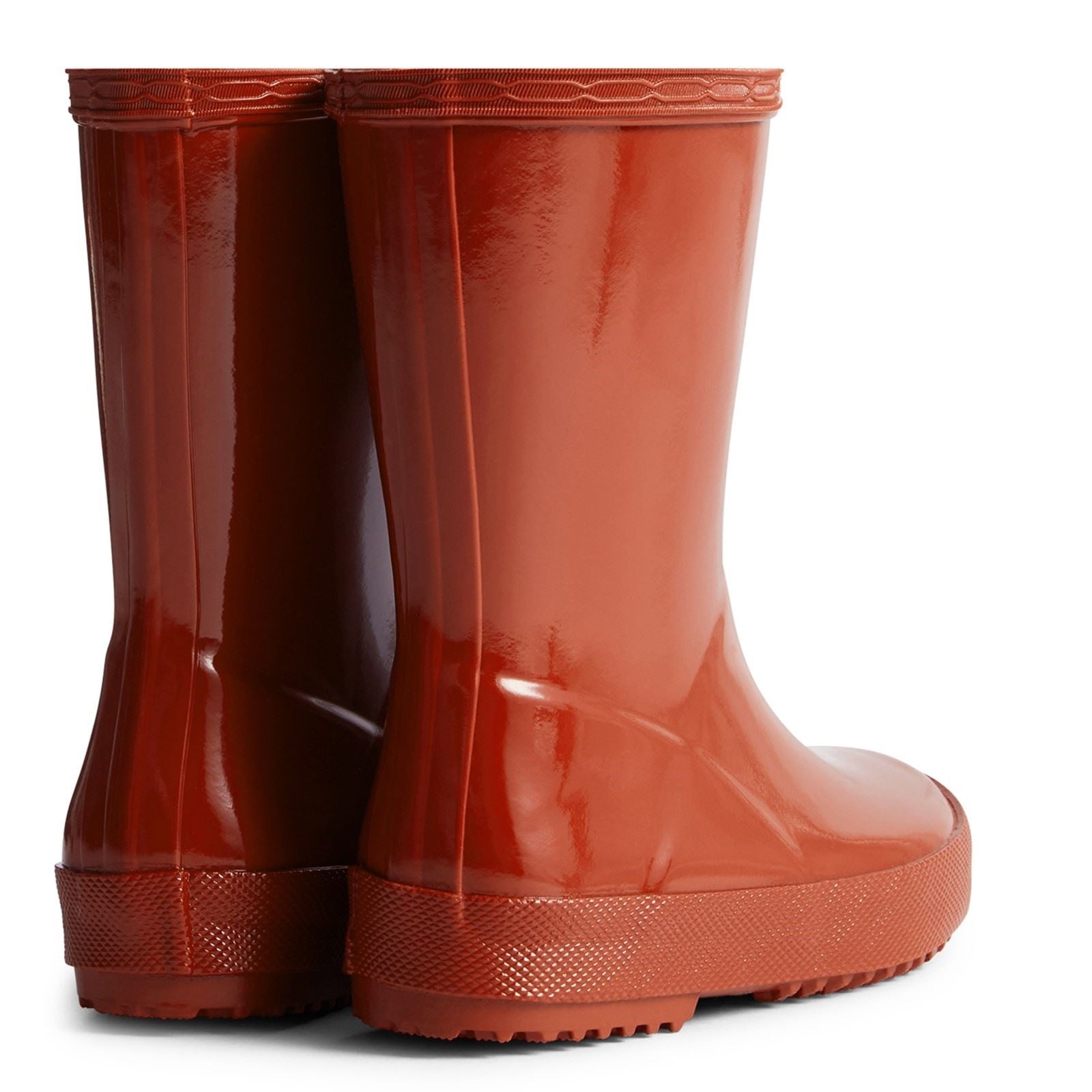 Hunter Kids First Gloss Gummimilitärrote Wellington Stiefel