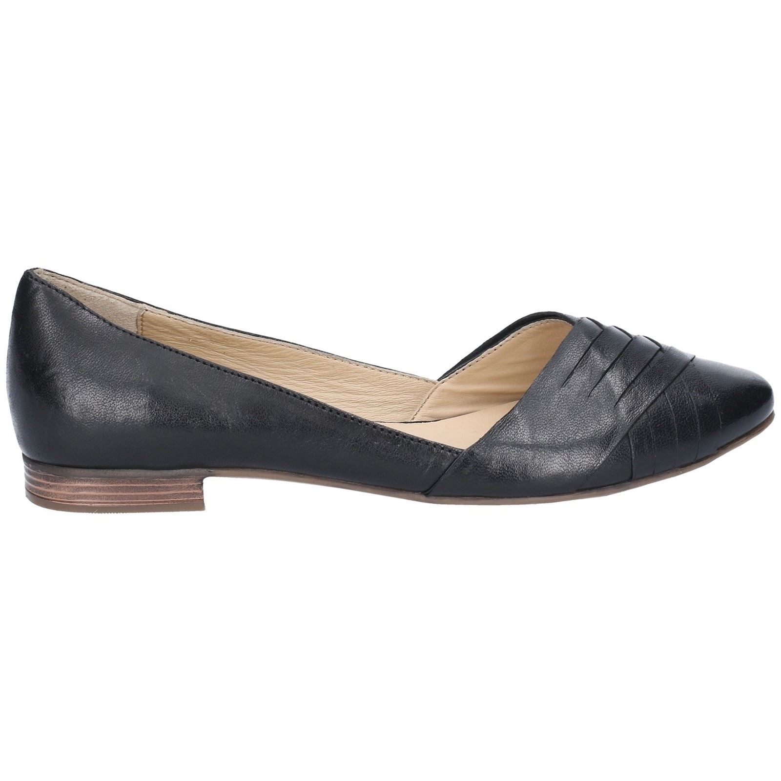 Hush Puppies Marley Ballerina Leder Damen Schwarze Flats