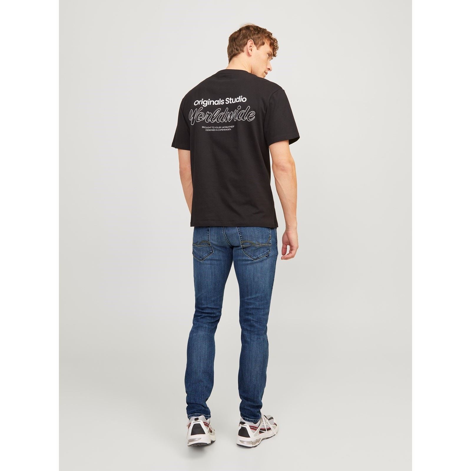 Jack & Jones Glenn Fox Baumwoll Herren Blaue Slim Jeans