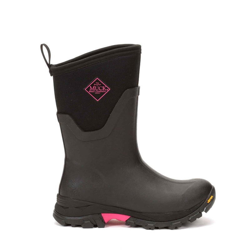 Muck Boots Arctic Ice Mid AGAT Gummistiefel Schwarz/Heißrosa