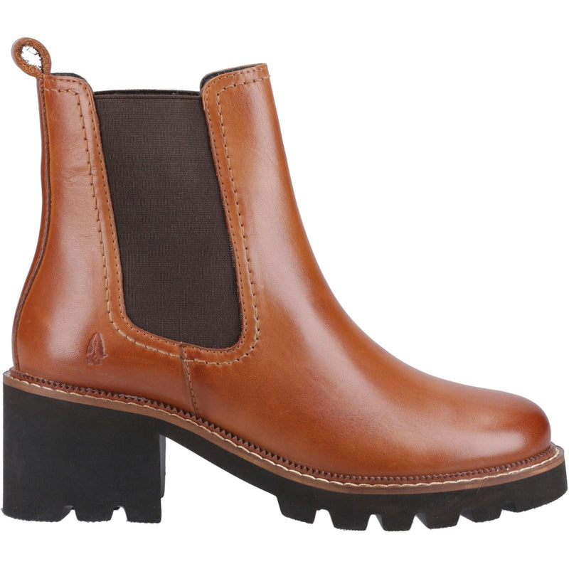 Hush Puppies Gaia Damen Stiefeletten aus braunem Leder mit Absatz