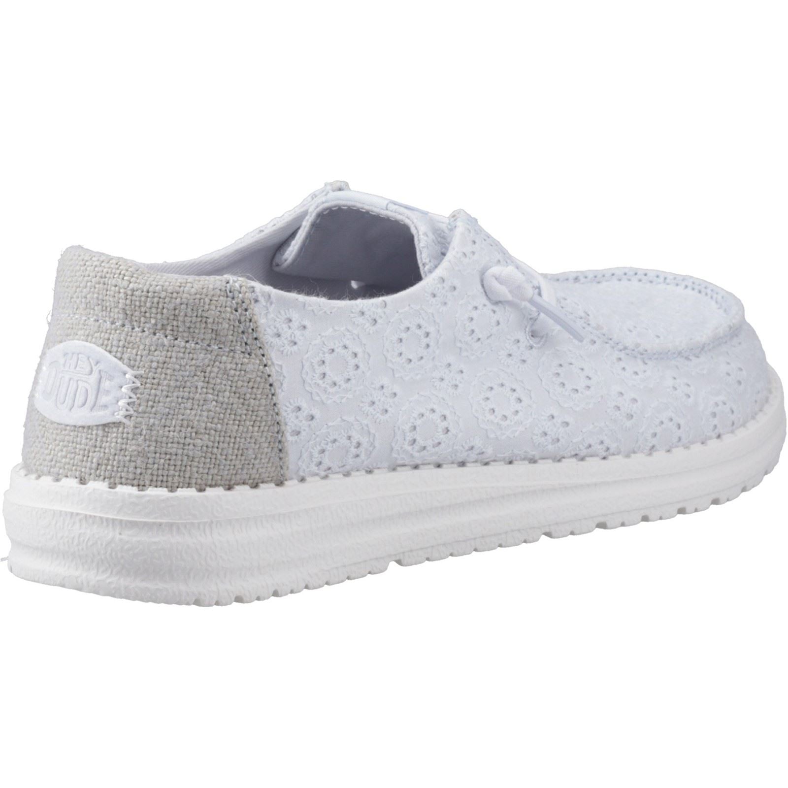 HEYDUDE Wendy Eyelet Lace Frauen Mokassin Schuhe Aus Baumwollmischung In Antikblau