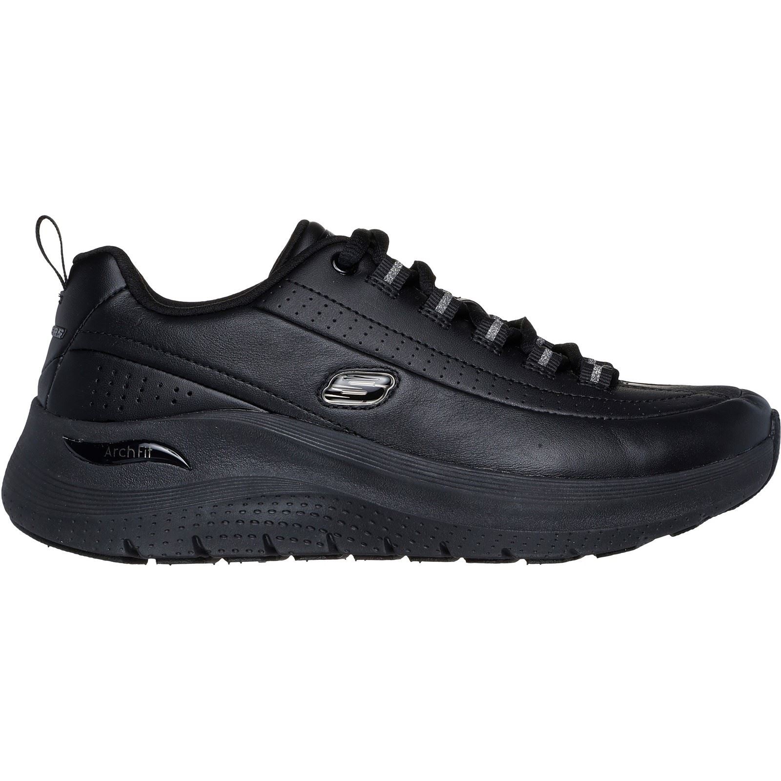 Skechers Arch Fit 2.0 - Star Bound Synthetik Damen Sneaker In Schwarz