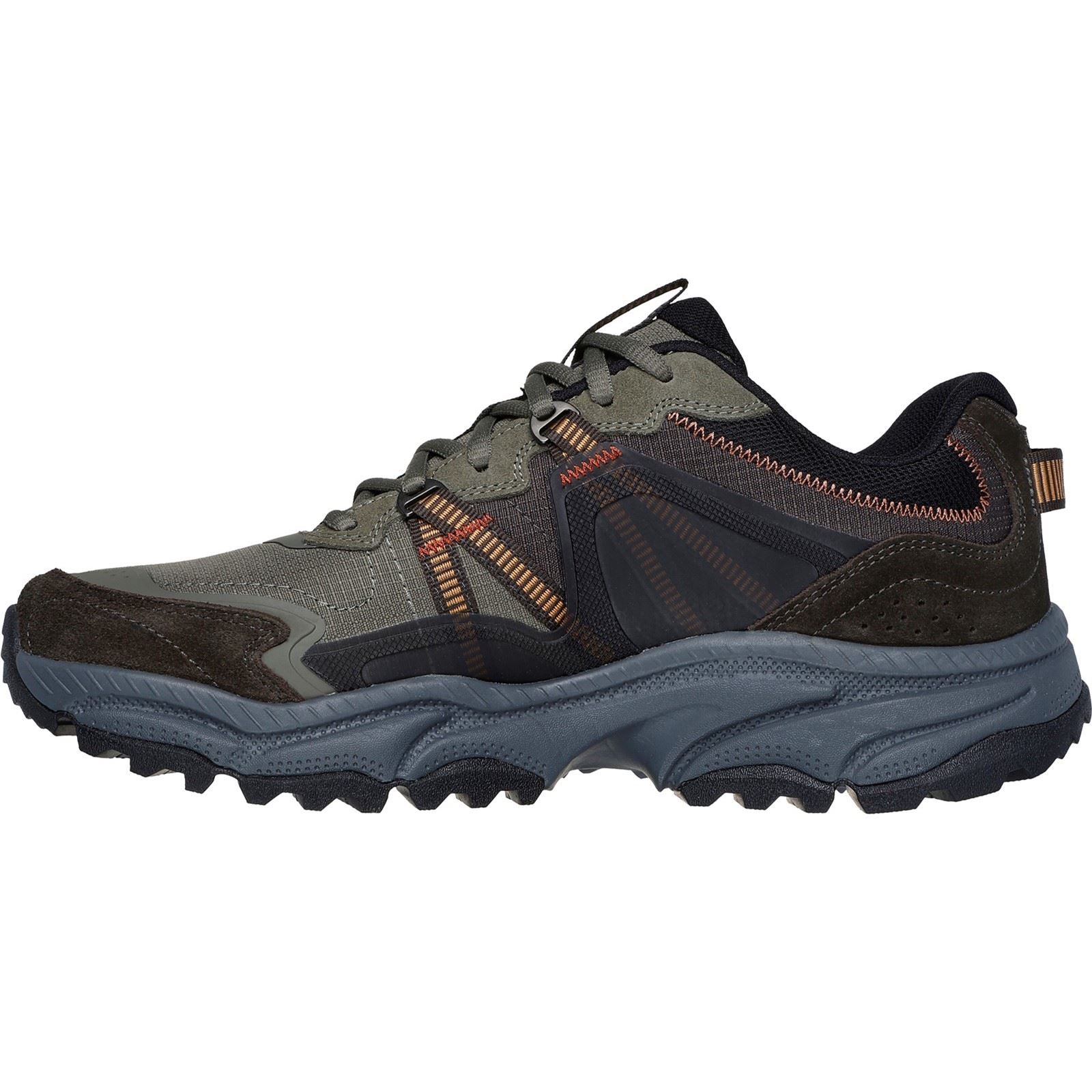Skechers Vigor AT Richwood Herren Wanderstiefel Aus Leder In Olivgrün/Mehrfarbig