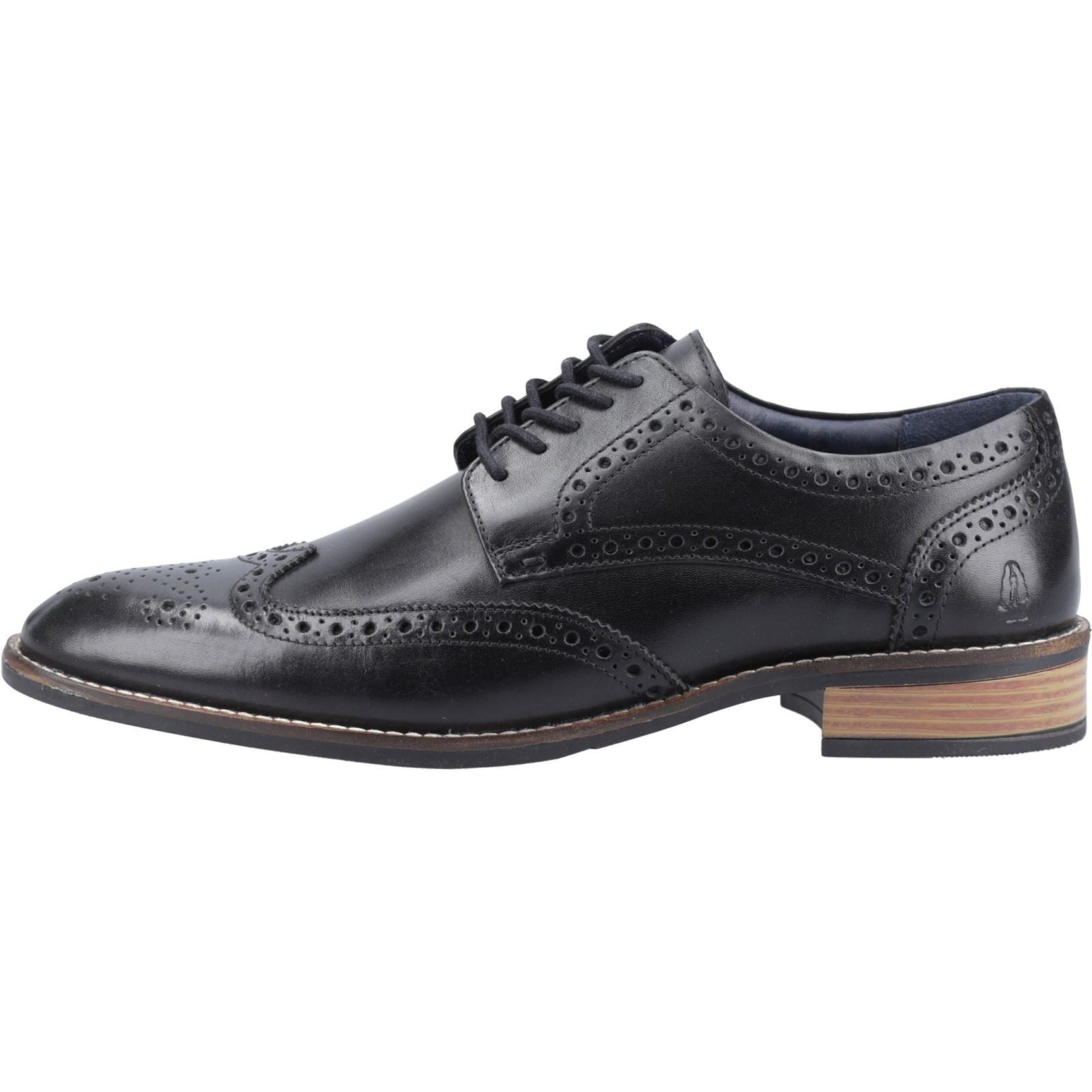 Hush Puppies Dustin Brogue Herrenschuhe Aus Schwarzem Leder