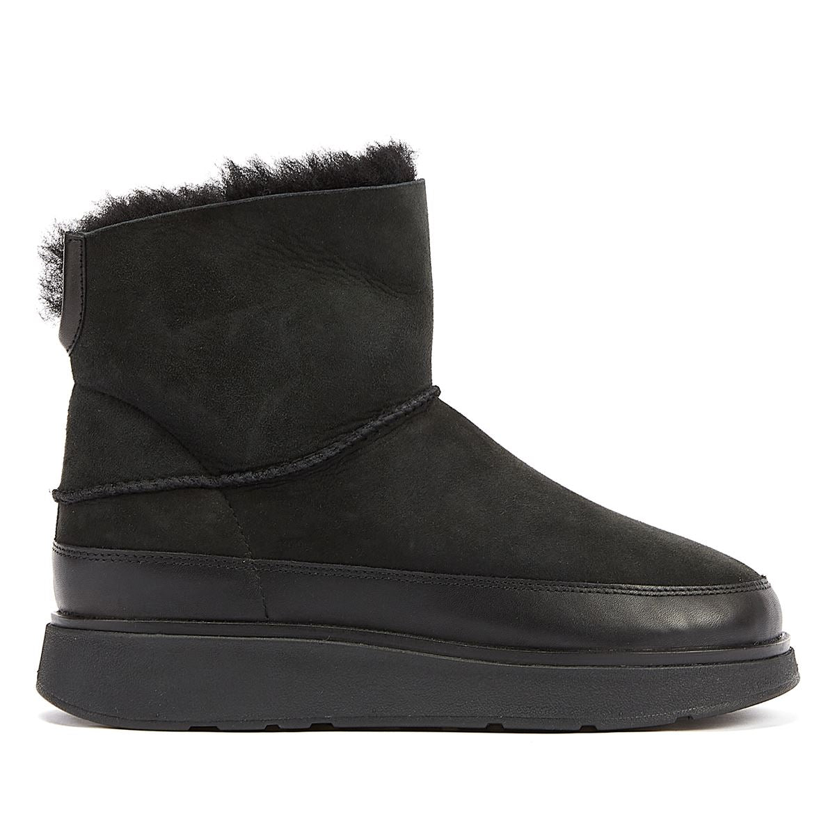 FitFlop Lammfell Damenstiefel In Schwarz
