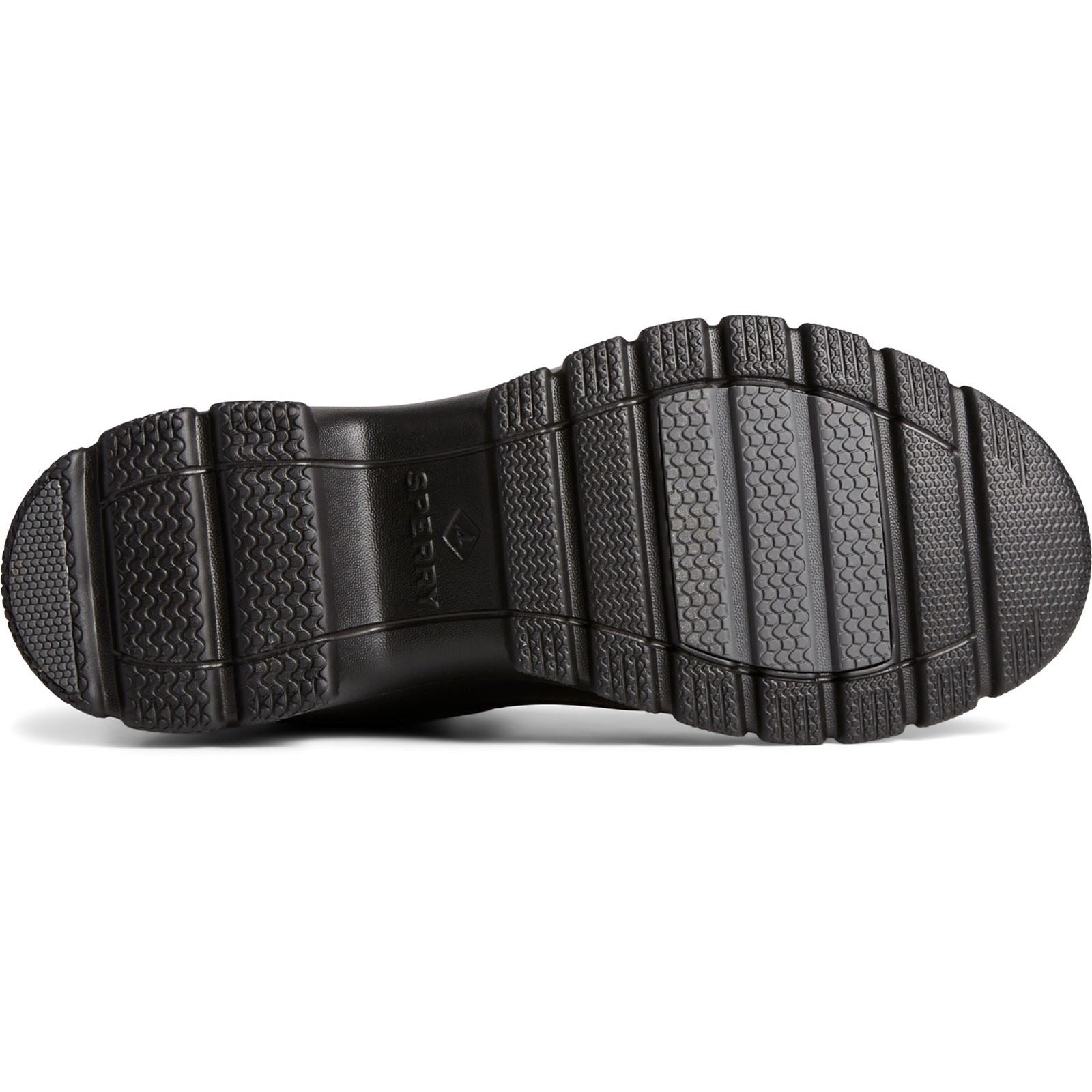 Sperry Duck Float Lederne Schwarze Gummistiefel