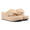 FitFlop Platfforms Wedge Damen Beige Sandalen