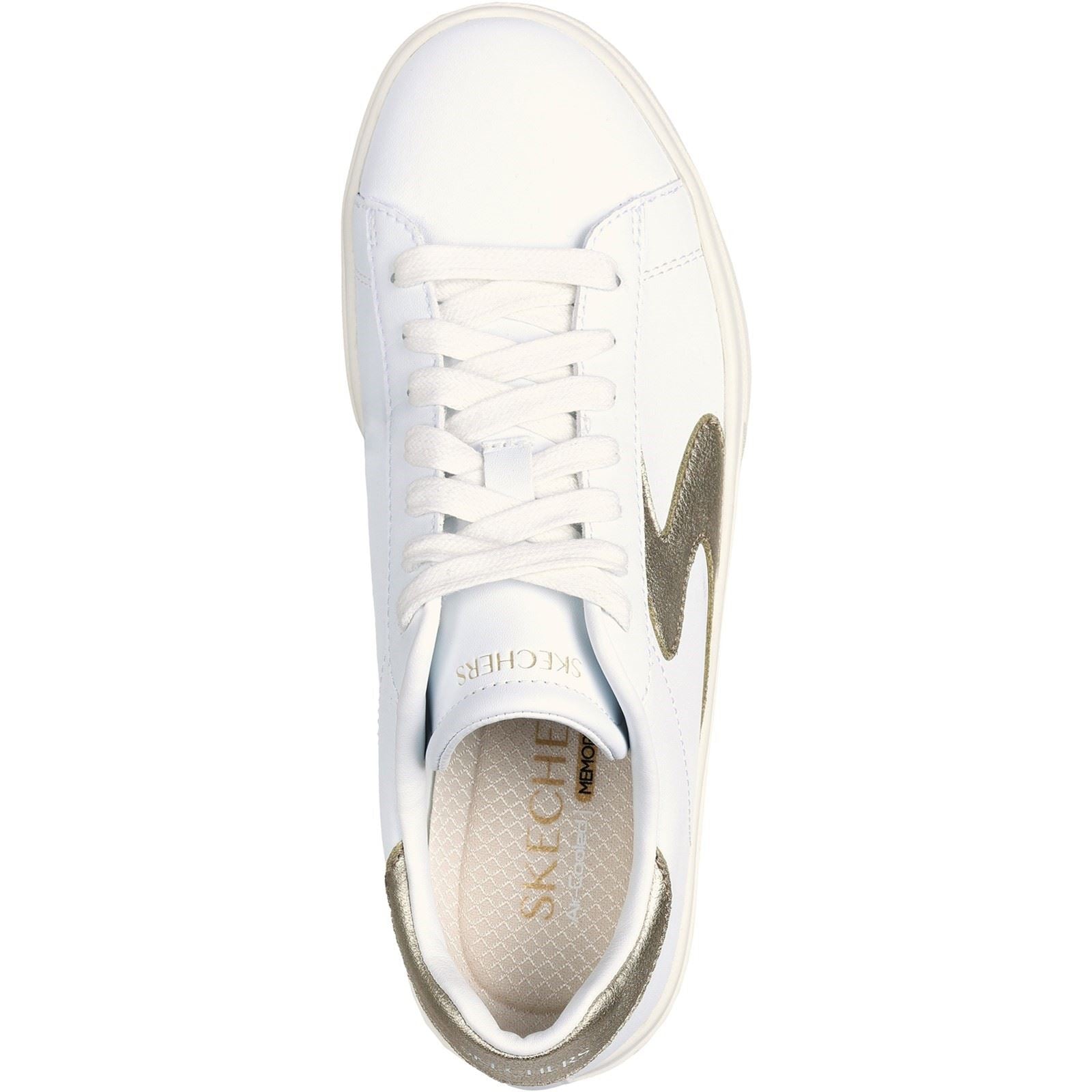 Skechers Eden LX - Beaming Glory Damen-Sneaker Aus Synthetik In Weiß/Gold