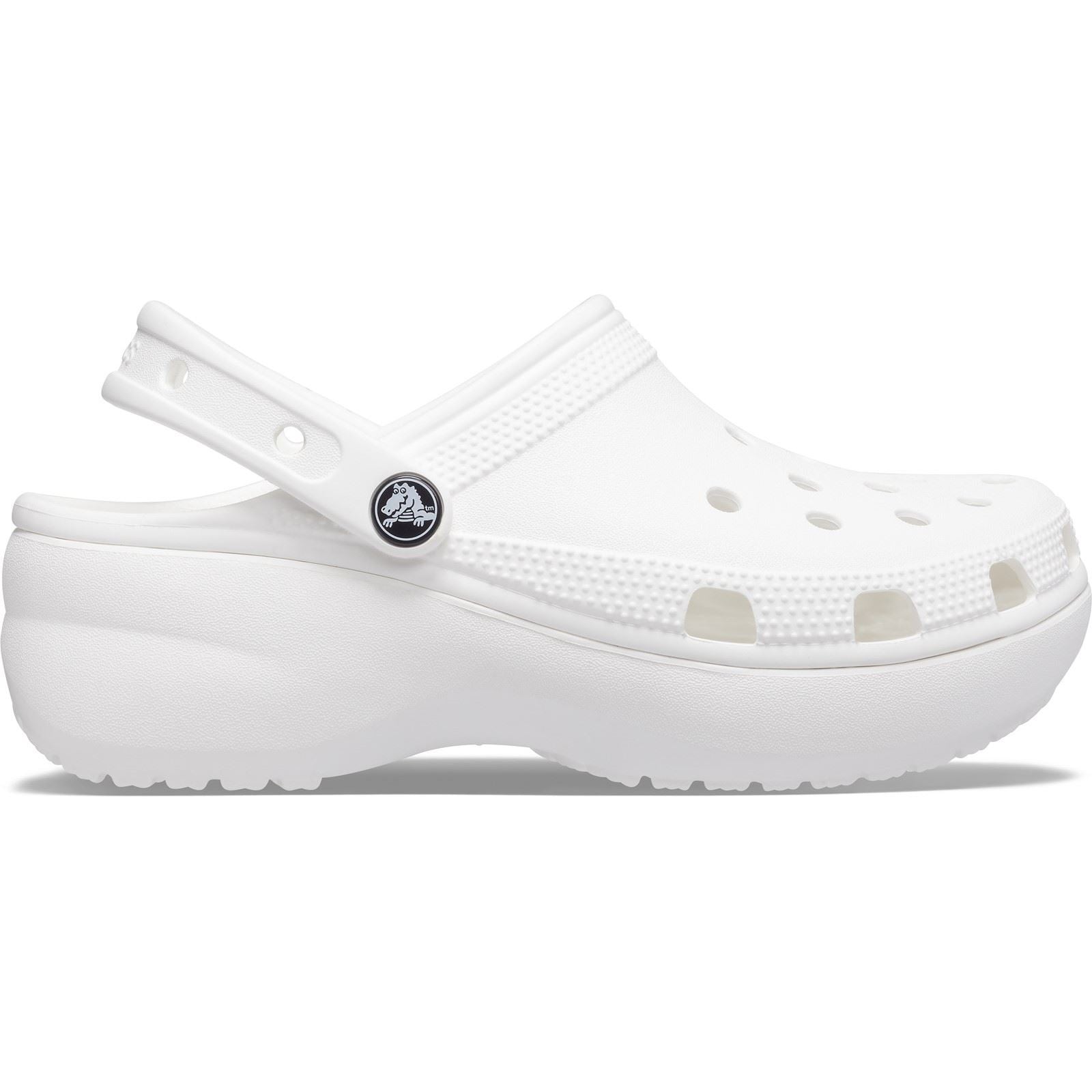 Crocs Classic Platform Damen Clogs Aus Thermoplastischem Material In Weiß