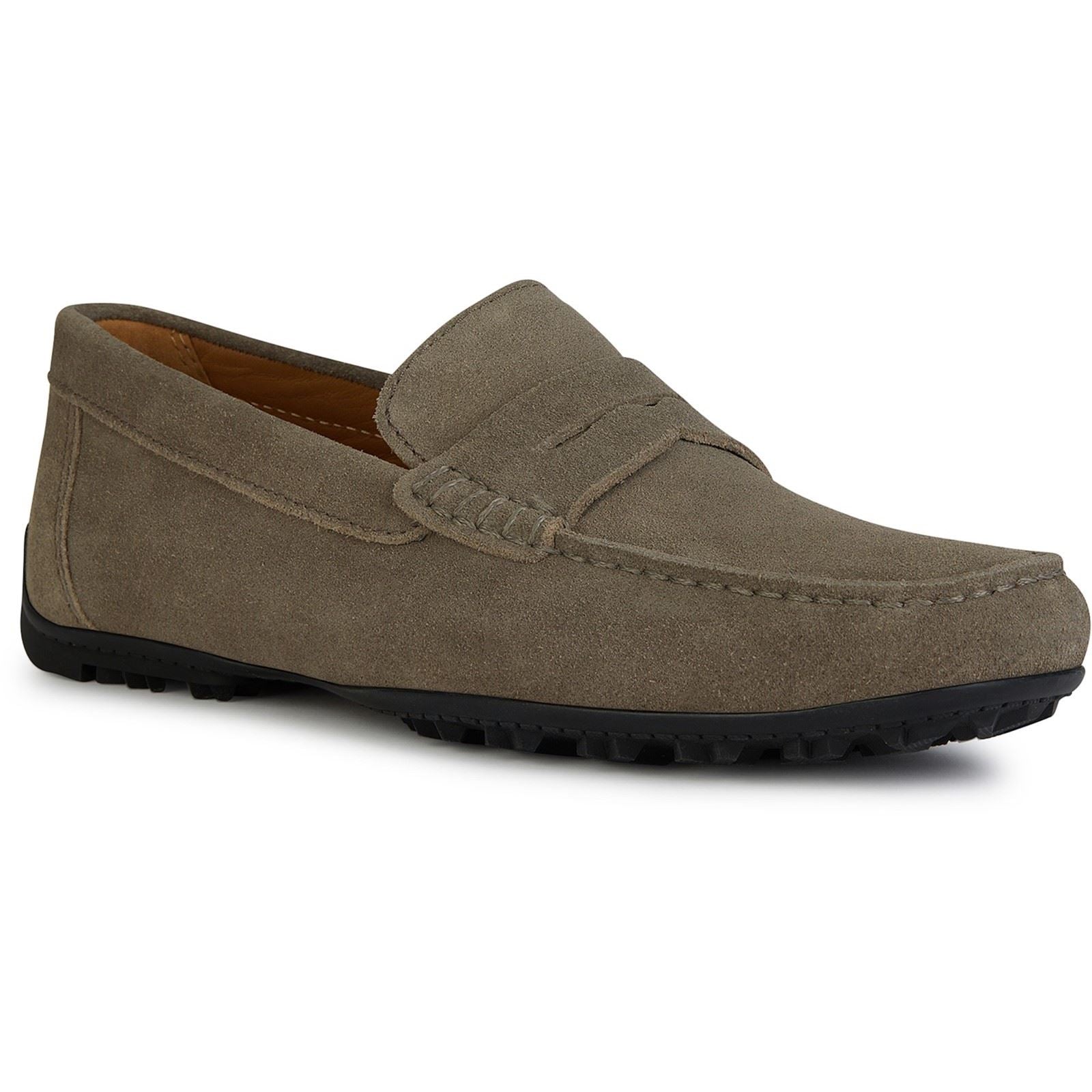 Geox U KOSMOPOLIS GRIP Herrenslipper Aus Taupefarbenem Leder