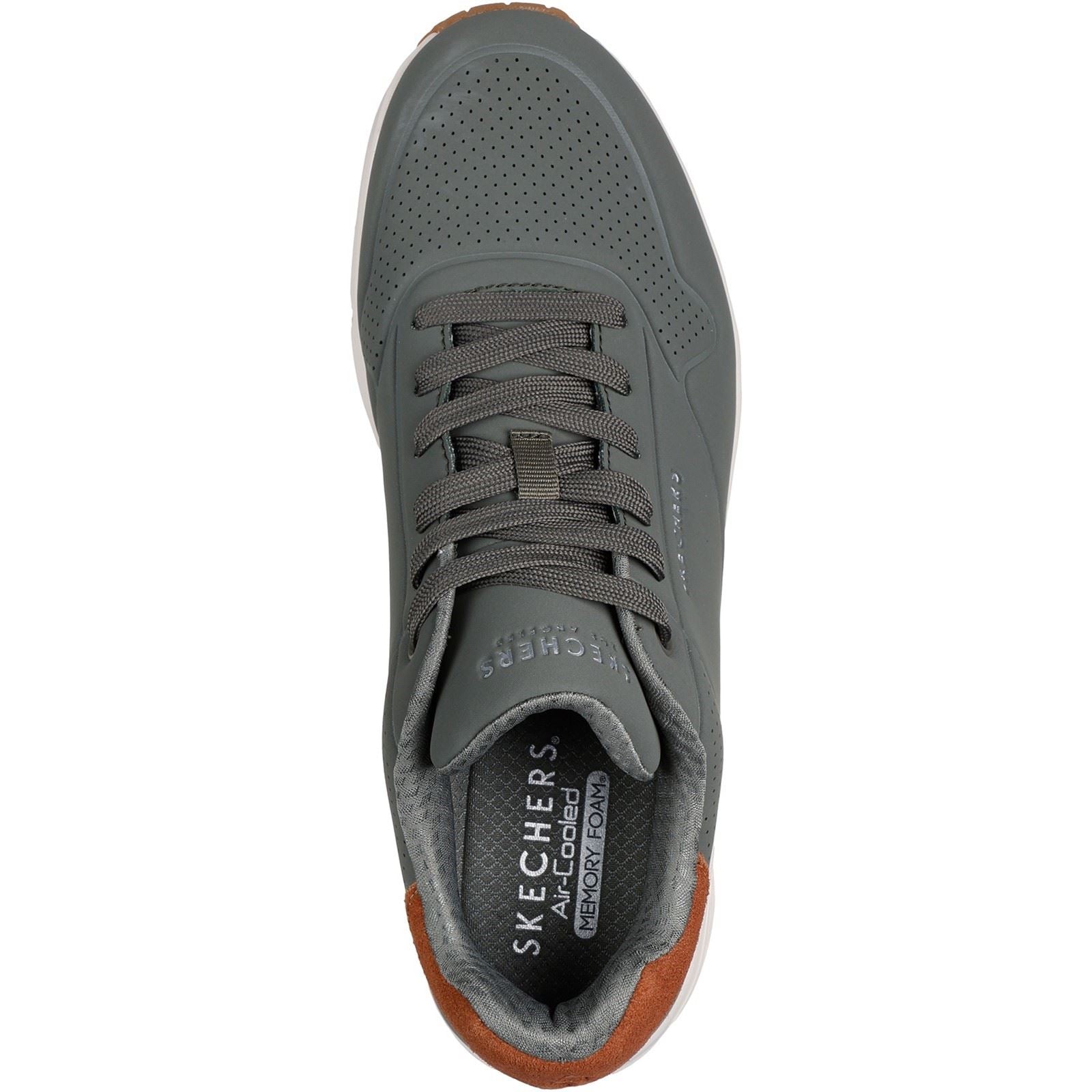 Skechers Uno Suited On Air Synthetische Herren-Oliven-Sneakers