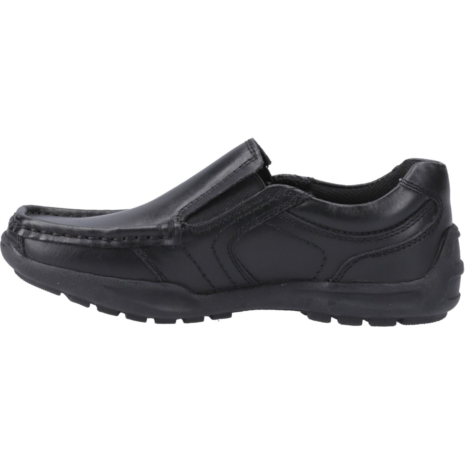 Hush Puppies Morgan Lederslipper In Schwarz Für Jungen