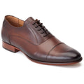 Base London Angelo Leder Herrenschuhe In Braun/Schwarz Oxford Stil