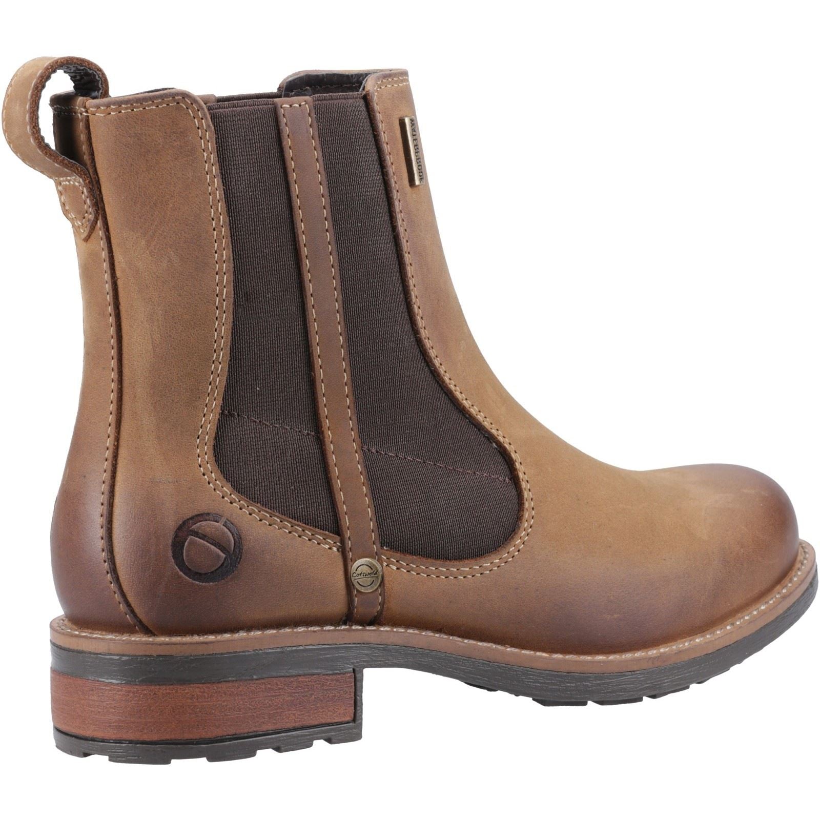 Cotswold Notgrove Damen Chelsea Stiefel aus braunem Leder