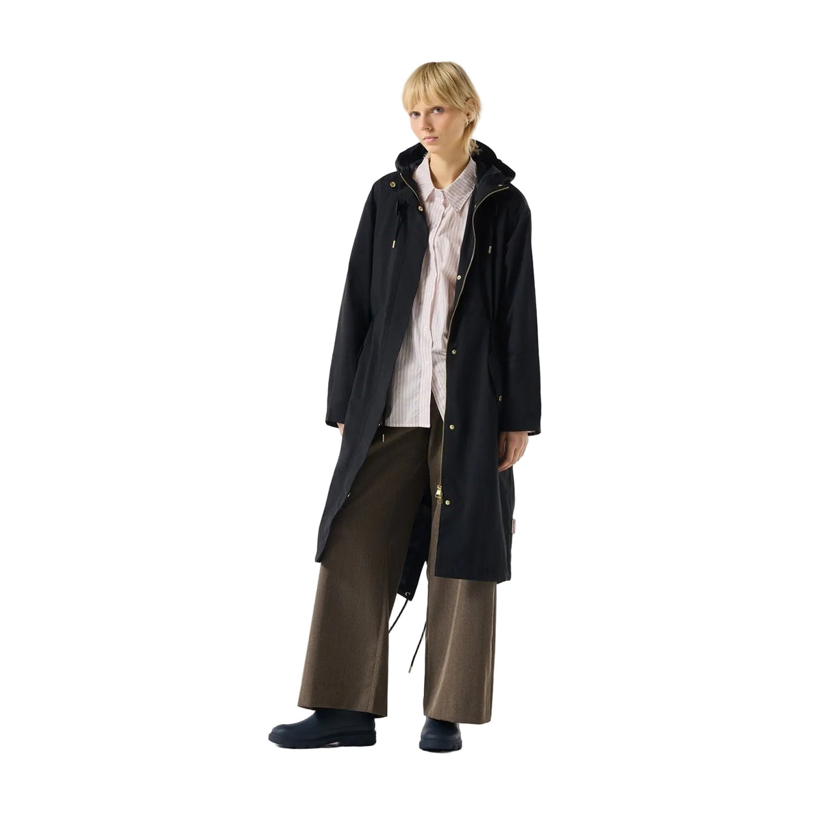 Hunter Original Parka Damen Schwarze Regenparkas